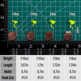 Dr.Fish 10 Pack EWG Ned Rig Jig Heads, Freshwater Bass Fishing Jigs Extra Wide Gap Hooks Weedless Soft Baits Worm Craws White,1/16oz