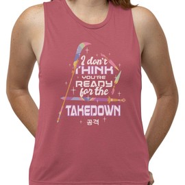 I Don't Think You're Ready for The Takedown Women's Muscle Tank Small Smoked Paprika