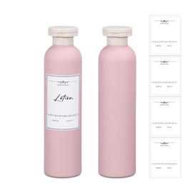 UMETASS Travel Bottles for Filling, Leak-Proof Travel Time Set, Travel Size Shampoo Container with Flip-Top Lid, Empty Travel Bottles (Pink, 260 ml)