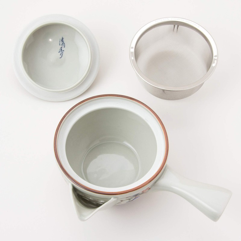 Hasami ware 11th 草花 MS Sparrow Mouth 急須 66390