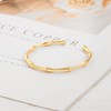 POTESSA Thin Open Cuff Bracelet for Women 18K Gold Plated