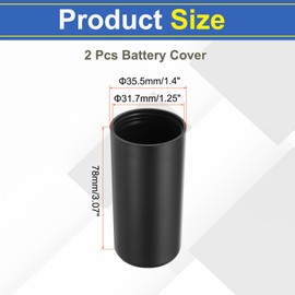 uxcell 2PCS Battery Cover Mic Battery Screw on Cap Cup Cover 31mm/1.22in Wireless Black White