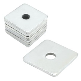 LIDSCURA 50 Packs 304 Stainless Steel Squares Washer Heavy Duty Plate Fastener Hardware 1/2(ID) X 2 X 2 (Square OD) X 3/16 (THK) inch