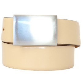Gürtel mit Koppelschließe 3.5 cm - beige, size: small