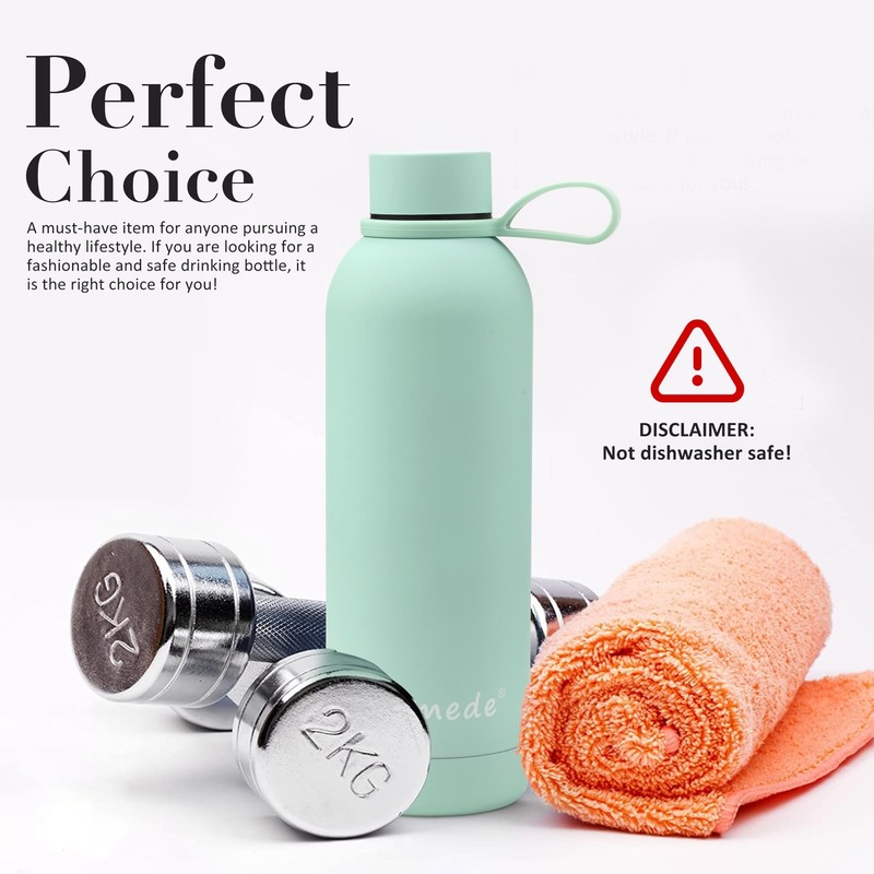 Temede Large Stainless Steel Insulated Water Bottle 1L, Vacuum Flask