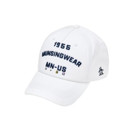 Munsing Wear MG5SCP04M Men's Cap, Classic, 3D Logo Embroidered, Cotton, Baseball Cap, Golf, WH00 (white), Free size
