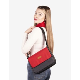 Bvani Crossbody Purse for Women - Messenger Bag with Pockets (Torch Red)