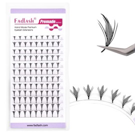 Premade Lash Fans Natural Anime Lashes 0.07 C Curl Manga Lashes Soft Black Eyelash Extensions for Professional Salon Use by FADLASH (0.07-C-8-14mm)