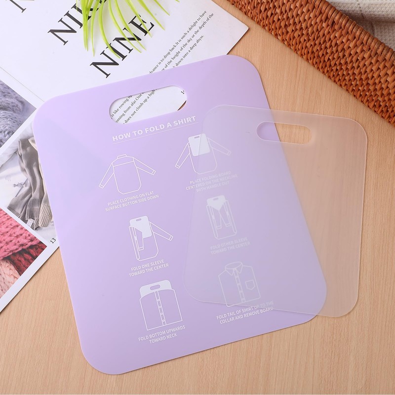 Alipis 2Pcs Shirt Folder Boards, Plastic Clothes Folding Boards T