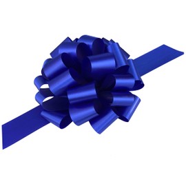 Large Royal Blue Ribbon Pull Bows - 9" Wide, Set of 6, Veteran's Day, Police Support, Presents, Gift Basket, Birthday, Graduation, Christmas, 4th of July