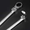FLZOSPER 10mm Metric Flex-Head Gear Wrench,Box End Head 72-Tooth Ratcheting