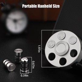 Metal Fidget Spinner Toy for Adults Children, Cool Sliver Alloy Hand Finger Spinner, Sensory Fidget Cube Desk Toy for Anti-Anxiety Party Favours Gift