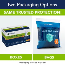 HALYARD HALYARD FLUIDSHIELD Level 3 Disposable Face Mask With Earloops, 47569 (Case of 500)