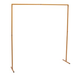 Kathring Backdrop Metal Stand, 2 * 2m Square Wedding Party Decoration Framework Gold Backdrop Stand for Garden Party Events Decoration Display Stand Road Leads