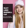 Womens Satin Lined Unstructured Baseball Cap Unisex Silk Lining Washed