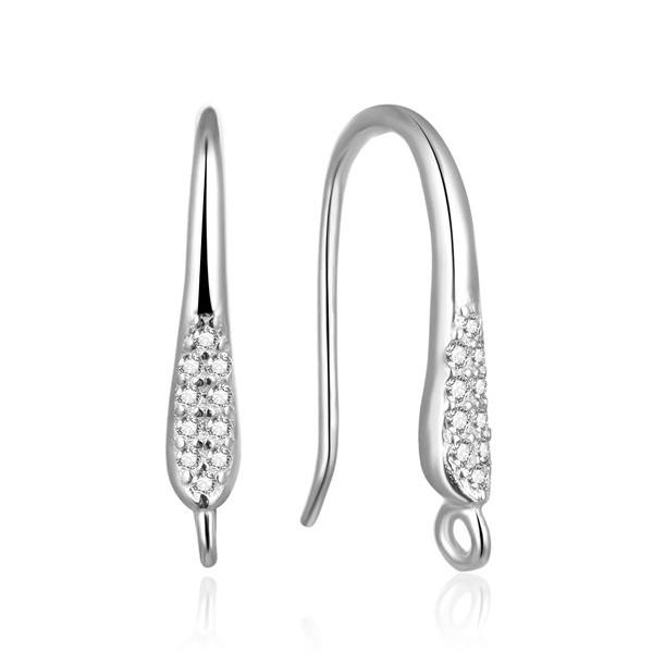10pcs Adabele Authentic 925 Sterling Silver Fancy Earring Hook Dangle