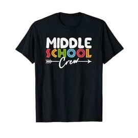 Middle School Crew Retro Funny Teacher Student Vintage T-Shirt