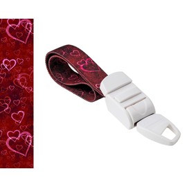 ROLSELEY Medical Nurse Tourniquet with RED HEARTS LOVE Pattern with ABS Plastic Buckle Latex Free Elastic Band Perfect for Doctors, Nurses, Students and Paramedics