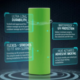 Premium Top Grade Real Sheet Overlay 48" x 60" In Matte Flat Green Vinyl Wrap Film Car Decal Bubble Free Air Release