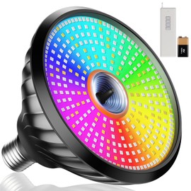Dimgogo Led Pool Lights for Inground Pool, 120V 70W RGB LED Color Changing Lights Medium E26/E27 Base Underwater Pools Light Bulb with Remote Control Replacement for Pentair and Hayward Lamp Black