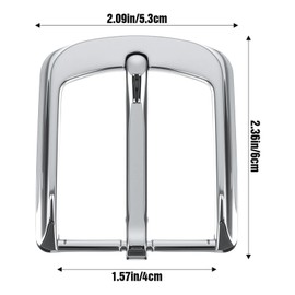 Sorcristy 3 Pack Belt Buckle for Men, Single Prong Square Belt Buckles for Men and Women, Replacement Belt Buckle in (Silver, Black, Bronze)