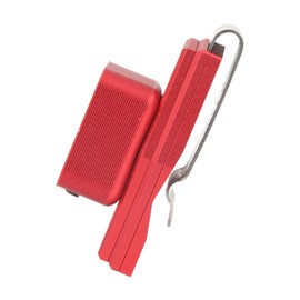 Pool Chalk Holder, Lightweight Aluminum Alloy Pool Chalk Holder Clip for Billiard Accessories (Red)