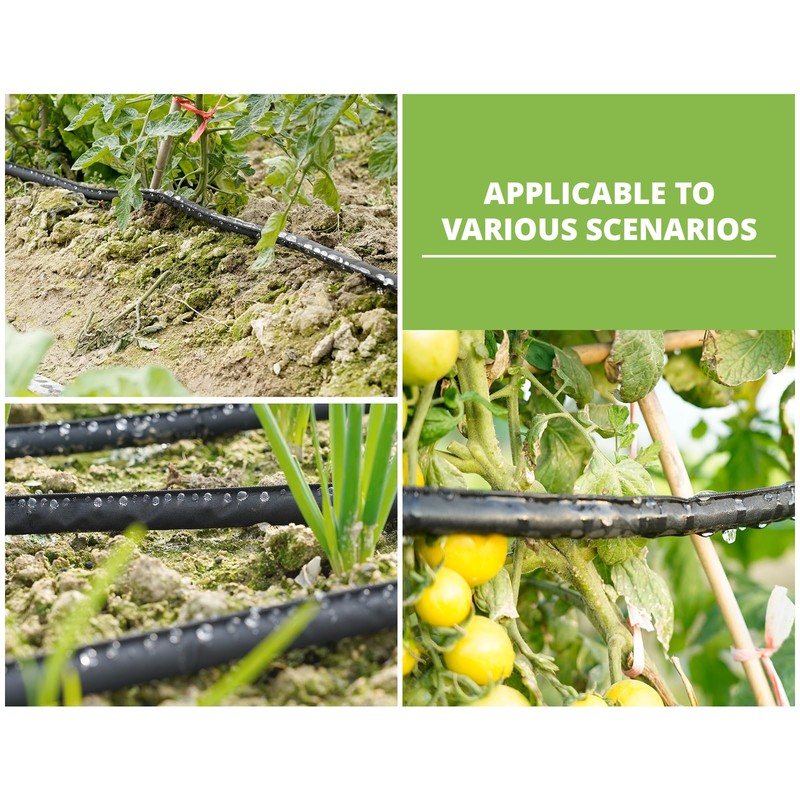 KOBAZ Flat Soaker Hose 150 ft, Drip Sprinkler Hoses with