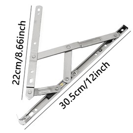 2 Pcs Universal Window Hinge Kit, Window Hinge Double Glazing Friction Stay, Window Friction Stay Hinges, Stainless Steel Window Friction Hinges, 12 inch Non Handed Stainless Steel