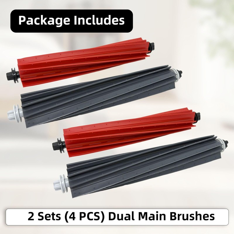 2 Sets Main Brush Replacement for Roborock S8, S8+, S8