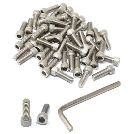 iexcell 50 Pcs 1/4-20 x 3/4" Stainless Steel 304 Hex Socket Head Cap Screws Bolts Kit