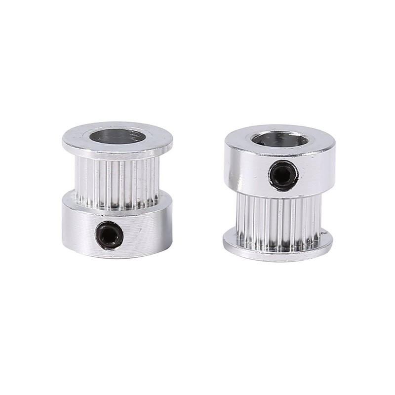 2pcs GT2 Timing Belt Pulley 20 Teeth 8mm Bore Aluminum