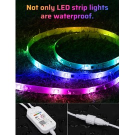 Cedarine WiFi Compatible RGB+IC Outdoor Led Light Waterproof, 【8 M】 Continuous Led Light Belt; Compatible with Alexa and Google Assistant, Segmented DIY Color-Changing Led Rope Light
