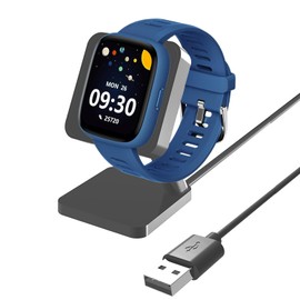 Compatible with BIGGERFIVE Charger,Lamshaw Charging Stand Desk Holder Charging Dock Station Compatible with BIGGERFIVE BARVE BW01, BW02 Fitness Tracker Watch (Black-Dock)