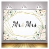 10x8FT Mr & Mrs White Floral Bridal Shower Backdrop Mr