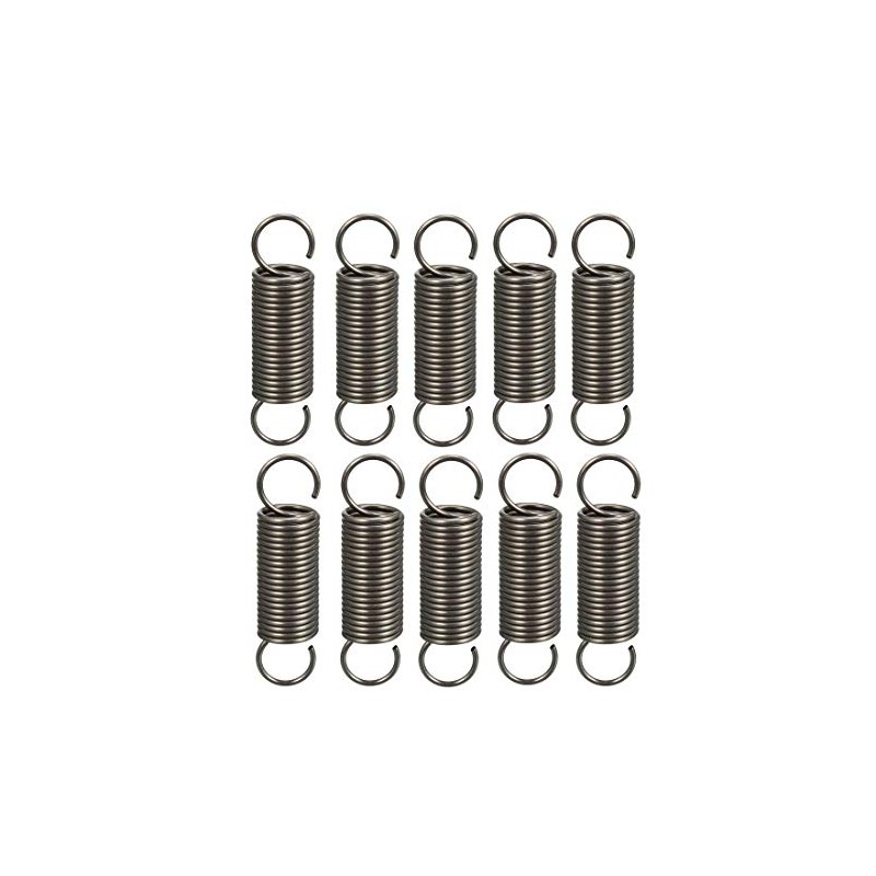 sourcing map Tension Spring Steel Small Double Hook Tension Spring