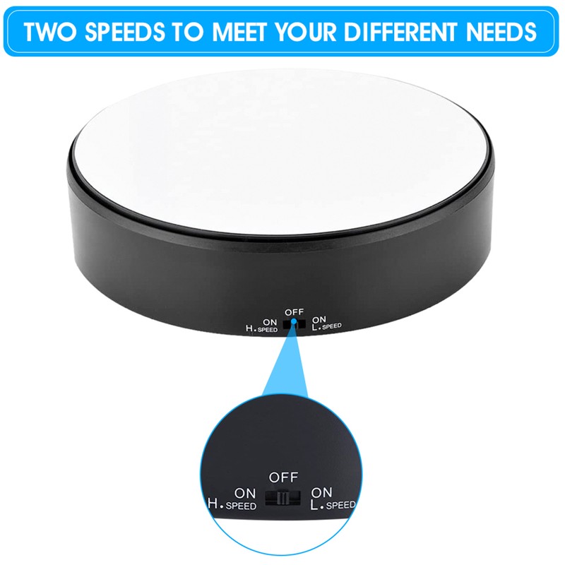 Mirror Surface 360° Rotary Display Stand Adjustable Rotating Speed Turntable