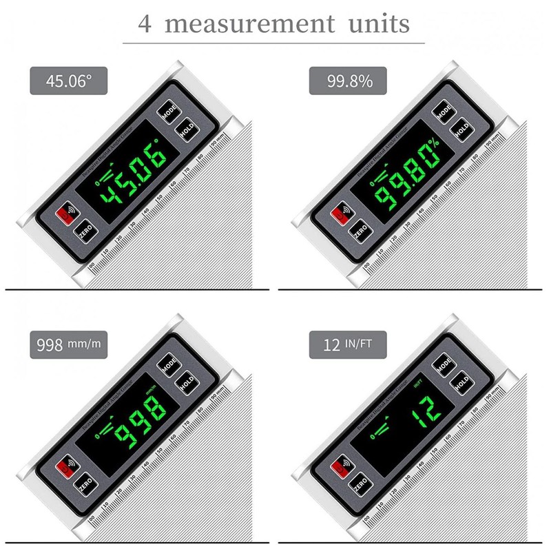 Digital Level Box Accurate Magnetic Portable Inclinometer Ruler Protractor for