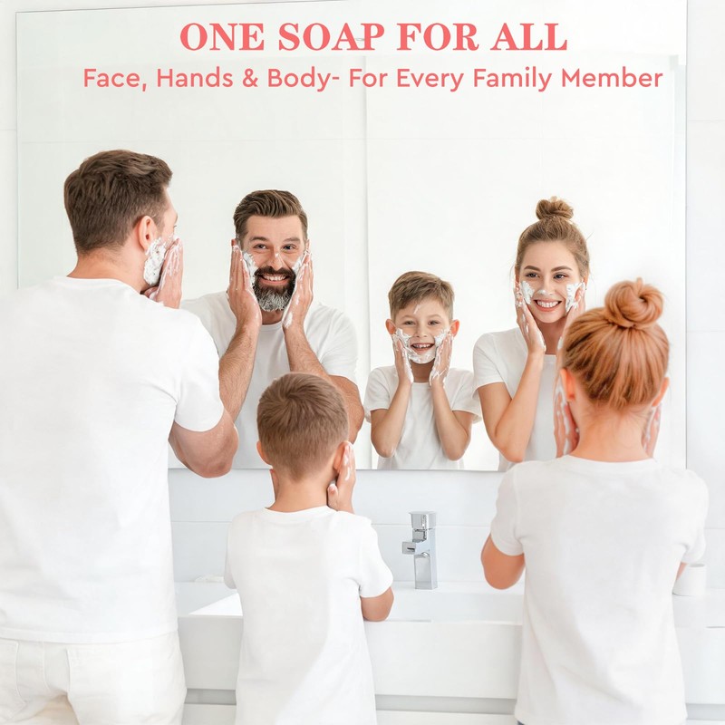 EKIVAO 6PCS Persimmon Soap Bar for Old People Smell, Handmade