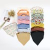 Paquete de 15 bandanas florales sólidas y coloridas con diadema