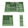 TIOPGHAD Bamboo-Silverware-Drawer-Organizer-Kitchen, Expandable Utensil Holder Cutlery Tray Flatware Organization Adjustable