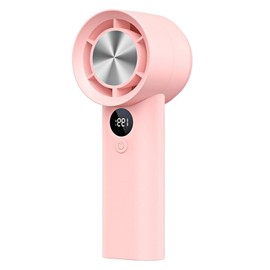 LAMJAD Portable Turbo Fan for Travel, Adjustable Speed （1-199） Handheld Mini Fan with Digital Display, 3500mAh Battery,Usb Rechargeable Cooling Machines for Outdoo，Best Gifts for Women (Pink)