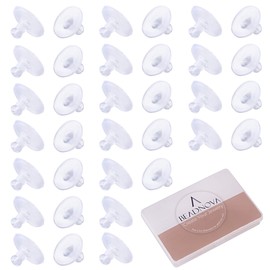 BEADNOVA Silicone Earring Backs Rubber Earring Backs for Studs Clear Plastic Bullet Clutch Earring Backs Replacements for Posts Lifter Earing Backs for Heavy Studs 120pcs