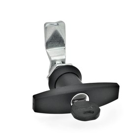 Ganter Normelemente GN 115-SCT-14 115-SCT-14 Locking with Cylinder Key, Actuation with T-Handle, Latch Distance A: 14 mm