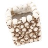Skull Pen Holder White Resin Makeup Brush Holder Organiser Decoration