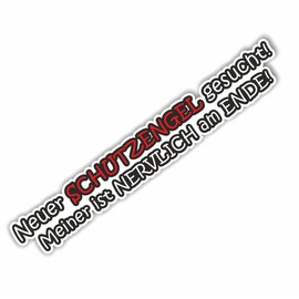 folien-zentrum - Guardian Angel Sought 18 x 2.5 cm - High-Quality Sticker Car Tuning - OEM & JDM Car Sticker - Funny Sayings for Car - Car Sticker - Sticker Bomb - Made in Germany 224