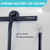 FOSHIO Shower Squeegee for Glass Doors with Suction Cup, Silicone