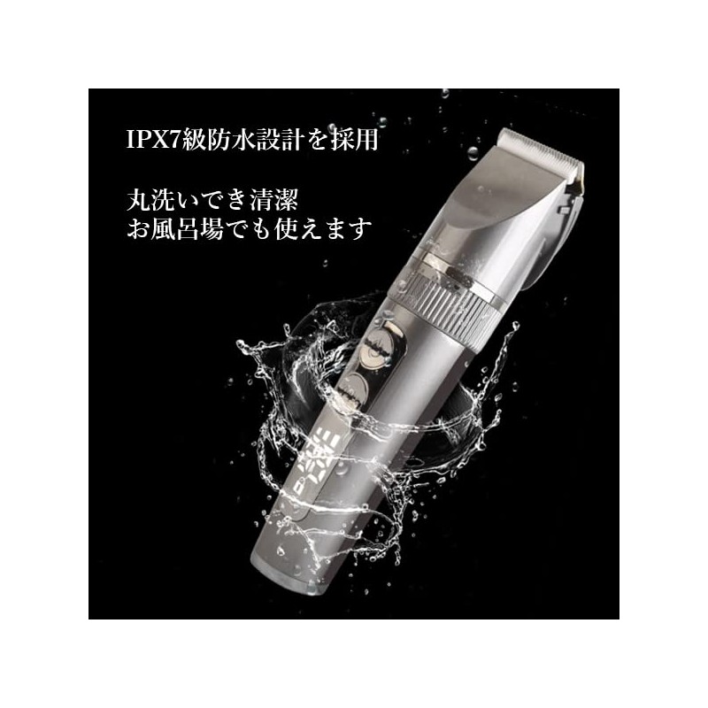 Trimmer Electric Ceramic Blades, Waterproof, USB Rapid Charging, Quiet, Attachment,