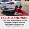 PIAOYUE - For 2016 2017 2018 Hyundai Tucson Halogen Outer