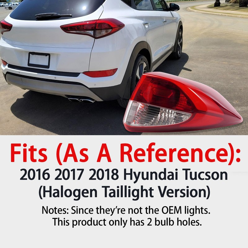 PIAOYUE - For 2016 2017 2018 Hyundai Tucson Halogen Outer