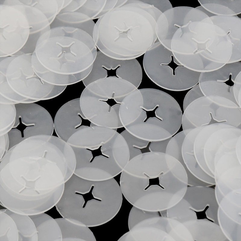 DGZZI 100PCS 1 Inch Translucent Plastic Hook Non Slip Sheet